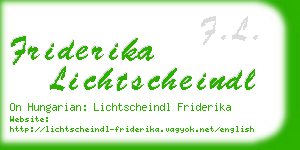 friderika lichtscheindl business card